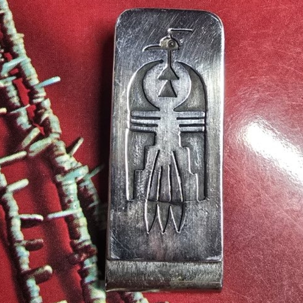 Willie Yazzie Sterling Silver Money Clip